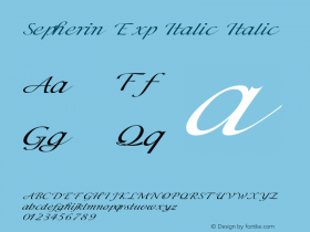 Sepherin Exp Italic Italic Version 1.000 Font Sample