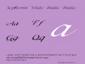 Sepherin Wide Italic Italic Version 1.000 Font Sample
