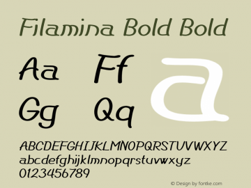 Filamina Bold Bold Version 1.000图片样张