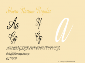 Silvero Narrow Regular Version 1.000 Font Sample