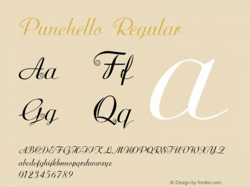 Punchello Regular Version 1.000 Font Sample