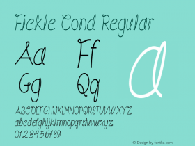 Fickle Cond Regular Version 1.000图片样张