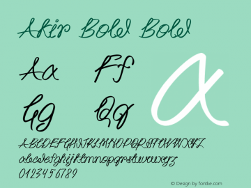 Akir Bold Bold Version 1.000 Font Sample