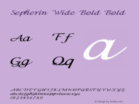 Sepherin Wide Bold Bold Version 1.000 Font Sample