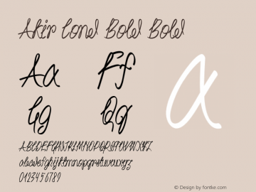 Akir Cond Bold Bold Version 1.000 Font Sample
