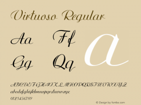 Virtuoso Regular Version 1.000 Font Sample