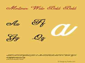 Mortimer Wide Bold Bold Version 1.000 Font Sample