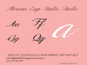 Merino Exp Italic Italic Version 1.000图片样张