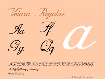 Volara Regular Version 1.000 Font Sample