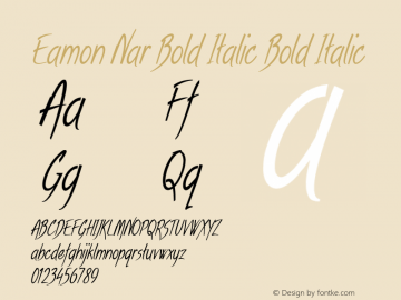 Eamon Nar Bold Italic Bold Italic Version 1.500图片样张