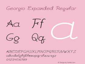 Georgio Expanded Regular Version 1.000 Font Sample