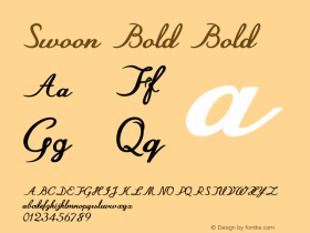 Swoon Bold Bold Version 1.000图片样张
