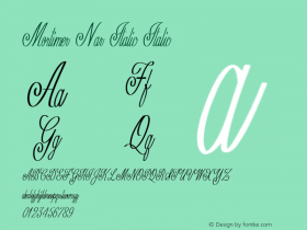 Mortimer Nar Italic Italic Version 1.000 Font Sample