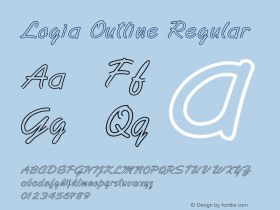 Logia Outline Regular Version 1.000 Font Sample