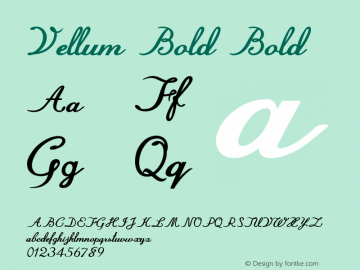 Vellum Bold Bold Version 1.000图片样张