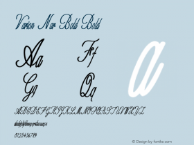 Varion Nar Bold Bold Version 1.000 Font Sample