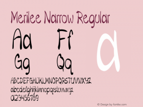 Merilee Narrow Regular Version 1.500图片样张