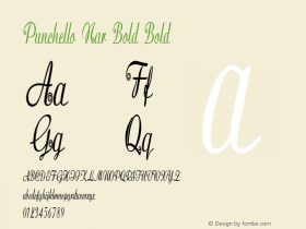 Punchello Nar Bold Bold Version 1.000 Font Sample