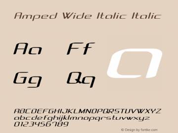 Amped Wide Italic Italic Version 1.000图片样张