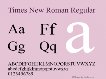 Times New Roman Regular Version 3.06图片样张