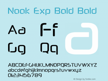 Nook Exp Bold Bold Version 1.000 Font Sample