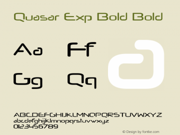 Quasar Exp Bold Bold Version 1.000图片样张