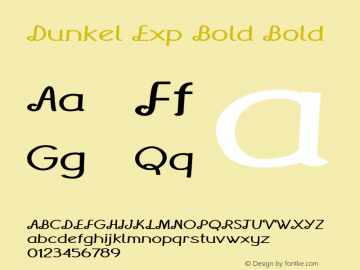 Dunkel Exp Bold Bold Version 1.000图片样张