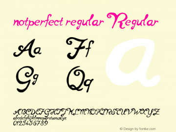 notperfect regular Regular 1.000 Font Sample