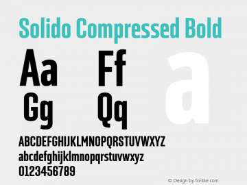 Solido Compressed Bold Version 1.001图片样张