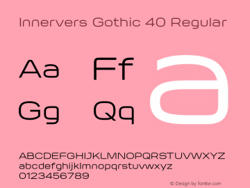 Innervers Gothic 40 Regular Version 1.000 2014 initial release图片样张