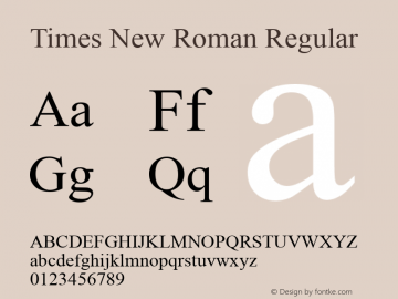 Times New Roman Regular Version 6.80图片样张