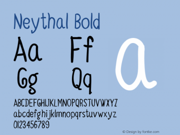 Neythal Bold Version 0.043 Font Sample