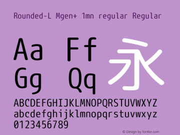 Rounded-L Mgen+ 1mn regular Regular Version 1.058.20140828 Font Sample