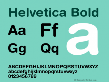 Helvetica Bold Version 001.000图片样张
