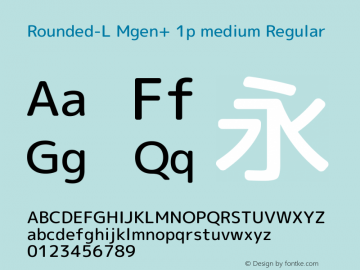 Rounded-L Mgen+ 1p medium Regular Version 1.058.20140822 Font Sample