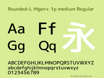 Rounded-L Mgen+ 1p medium Regular Version 1.058.20140828 Font Sample