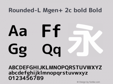 Rounded-L Mgen+ 2c bold Bold Version 1.059.20150116图片样张