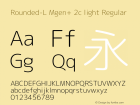 Rounded-L Mgen+ 2c light Regular Version 1.058.20140828图片样张