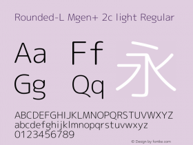 Rounded-L Mgen+ 2c light Regular Version 1.059.20150602图片样张