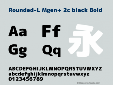 Rounded-L Mgen+ 2c black Bold Version 1.058.20140822 Font Sample