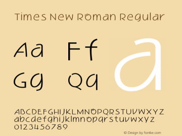 Times New Roman Regular Version 5.01.3x图片样张