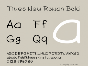 Times New Roman Bold Version 5.01.3x图片样张