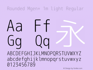 Rounded Mgen+ 1m light Regular Version 1.058.20140828图片样张