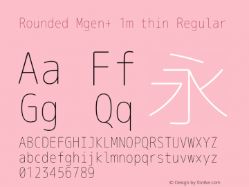 Rounded Mgen+ 1m thin Regular Version 1.058.20140828图片样张