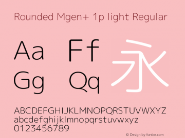 Rounded Mgen+ 1p light Regular Version 1.058.20140822 Font Sample