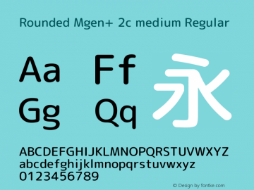 Rounded Mgen+ 2c medium Regular Version 1.058.20140822图片样张