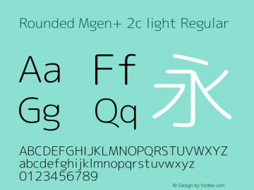 Rounded Mgen+ 2c light Regular Version 1.058.20140822图片样张