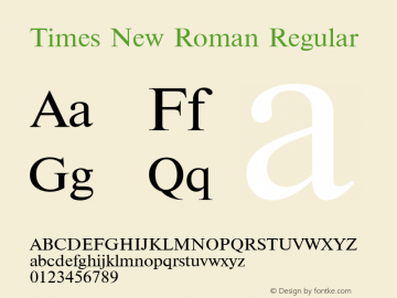 Times New Roman Regular 3.1图片样张