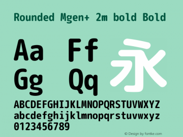 Rounded Mgen+ 2m bold Bold Version 1.058.20140828图片样张