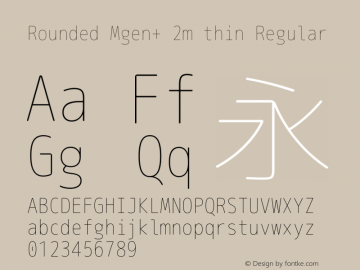 Rounded Mgen+ 2m thin Regular Version 1.058.20140822图片样张